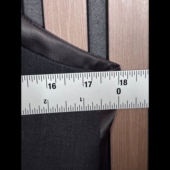 New Lauren Ralph Lauren Vest 36 Short Gray Blacl Colorblock 5 Button 100% Wool - Picture 3 of 5